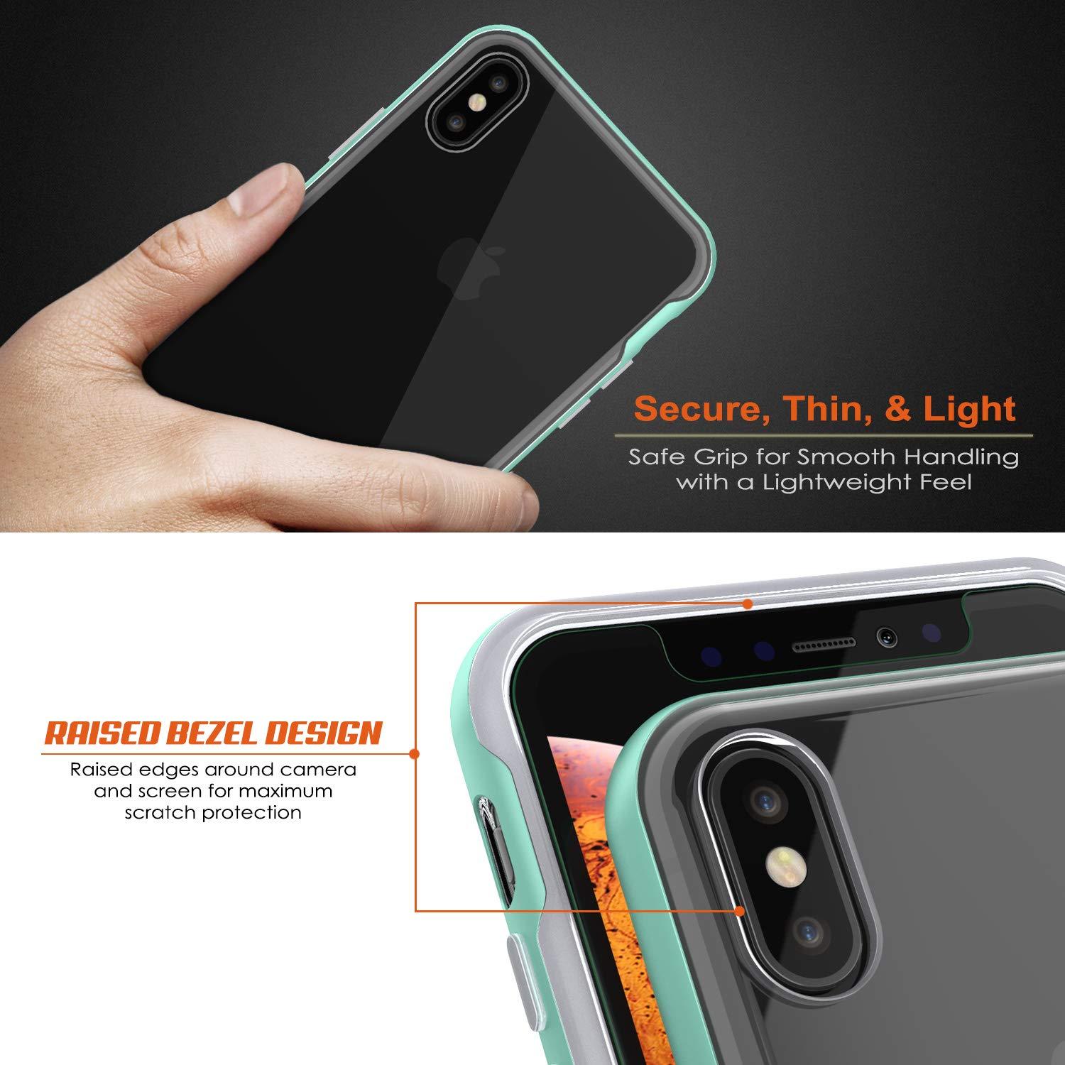 iPhone XS Max Case, PUNKcase [LUCID 3.0 Series] [Slim Fit] Armor Cover w/ Integrated Screen Protector [Teal]