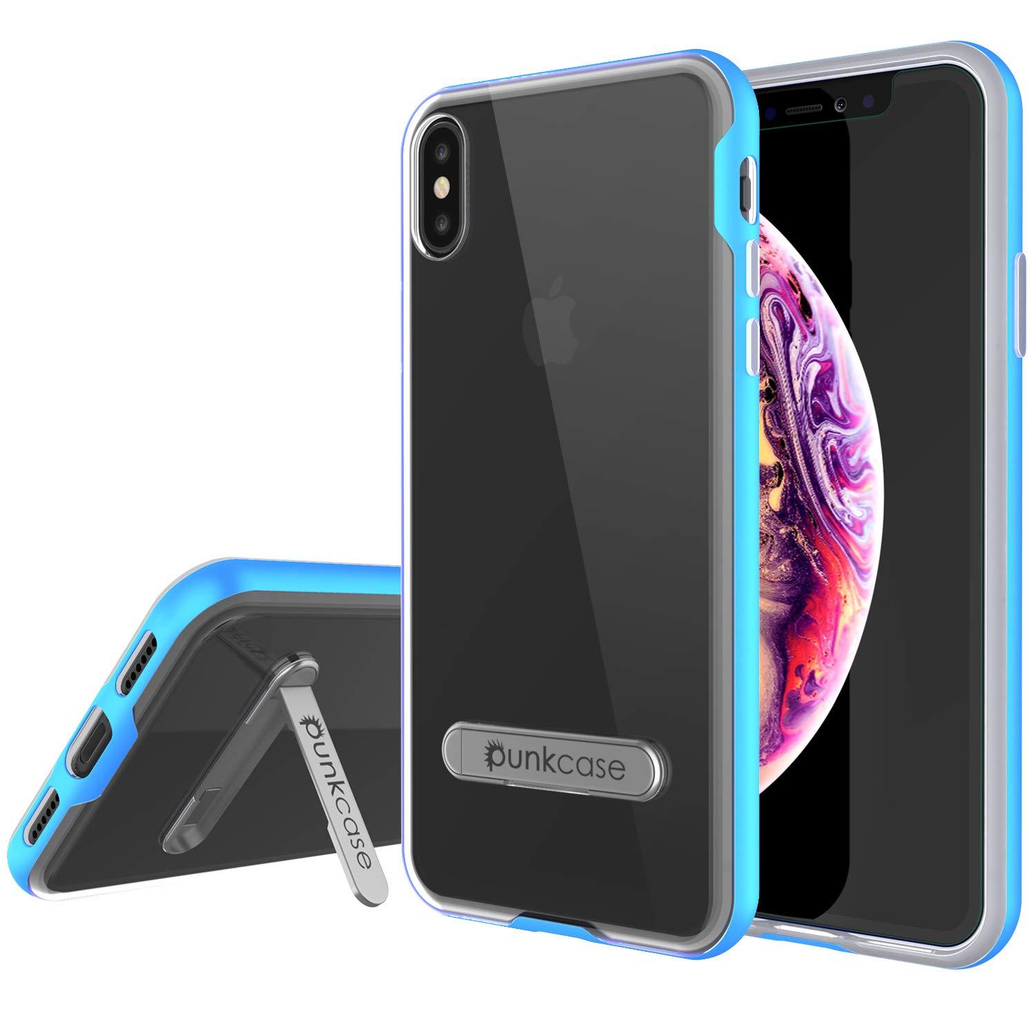 iPhone XS Max Case, PUNKcase [LUCID 3.0 Series] [Slim Fit] Armor Cover w/ Integrated Screen Protector [Blue]